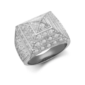 925 Silber Set Pyramide Ring - Bild 1 von 3