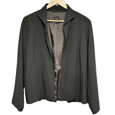 Chaqueta Blazer Eileen Fisher Mujer M Lana Italiana Carrera Clásica Cápsula Armario Foto 1 de 4