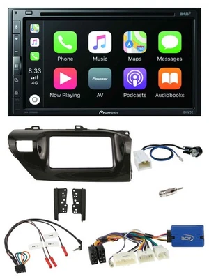 Pioneer DVD 2DIN Lenkrad DAB Bluetooth USB Autoradio für Toyota Hilux 2015-2020 - Bild 1 von 4
