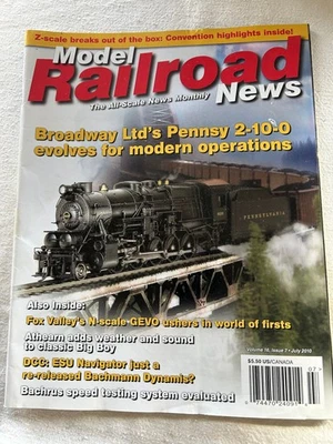 Model Railroad News Magazine July 2010 Vol 16 Issue 7 Pennsy 2-10-0 Broadway Ltd - Image 1 of 2