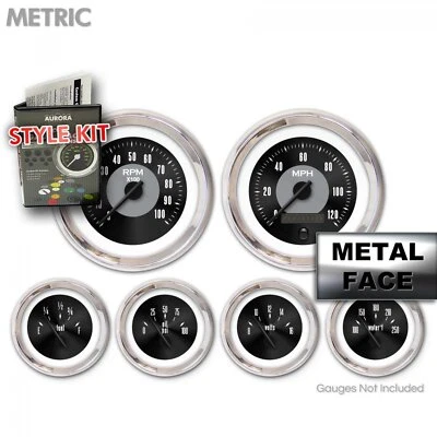 Style Kit Metric American Classic Black, Black Modern Needles, Chrome Trim Rings - Image 1 of 2