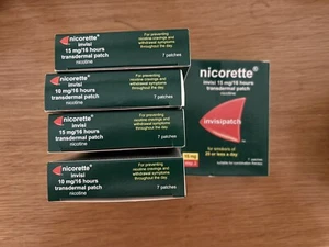 nicorette invisipatch step 2 15mg 5 Boxes Of 7 Patches. Exp. 09/25 - Imagen 1 de 1
