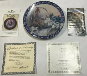 Vintage W. L. George Irises 84-820-724 Plate 8092 B - Picture 1 of 2