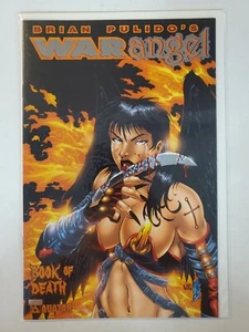 Libro de cómics WarAngel Book of Death #1 lámina de platino en relieve con certificado de autenticidad Avatar en estado bastante bueno/casi nuevo - Imagen 1 de 1