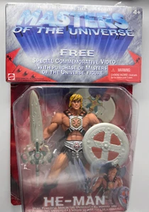 Figura de acción Mattel Masters of the Universe MOTU 2001 He-Man con VHS RARA 200X - Imagen 1 de 9