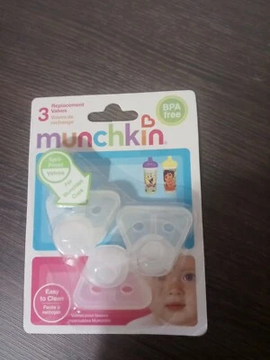 Paquete de 3 válvulas de repuesto Munchkin para Sippy Cup *NUEVO* bb1 Foto 1 de 2