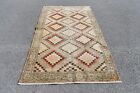 Turkish rug, Handmade rug, Rustic decor, Vintage rug, Rug, 4.2 x 7.6 ft. RA1505
