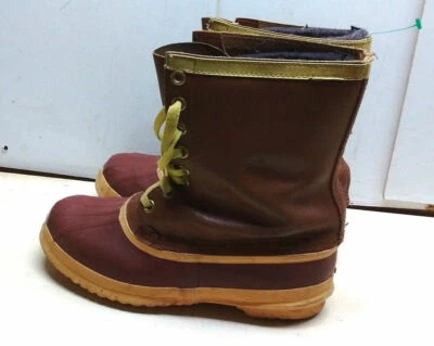 SOREL Bota de Pato al Tobillo con Cordones de Cuero Marrón Tostado Invierno para Mujer Zapato 11.5M Foto 1 de 4
