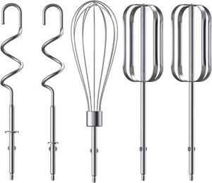 Hand Mixer 5 Stainless Steel Accessories: Beaters x 2, Dough Hooks x 2, Whisk x1 - Picture 1 of 1