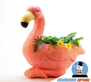 Große Gartenfigur Flamingo Lara Figur Deko rosa Blumen Pflanzschale 35cm NEU - Picture 1 of 6