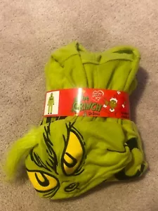 Dr. Seuss The Grinch One Piece Suit Green Pajamas Adult Large Hooded Christmas - Picture 1 of 3