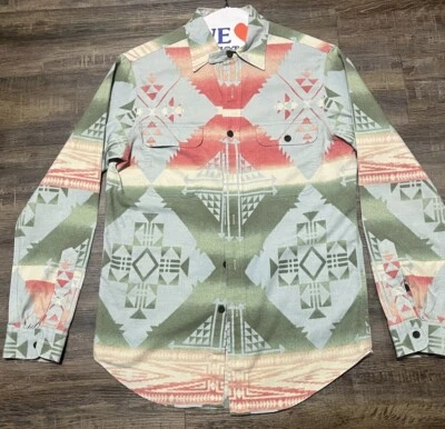 Polo Ralph Lauren Abotonado S Para Hombres Suroeste Patrón Azteca De Colección Foto 1 de 4