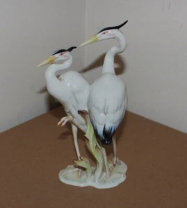 Vintage Lorenz Hutschenreuther Porcelain Heron Figurine Gunther Granget 7.8" - Picture 1 of 20