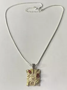 Sterling Silver 925 Chain Necklace Fall Seasonal Pendant - Picture 1 of 8