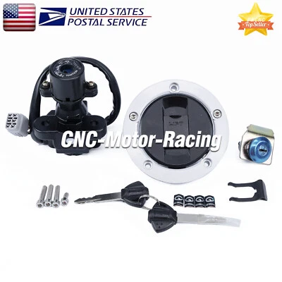 For Suzuki GSXR600 GSXR750 2006-2018 Fuel Gas Cap Ignition Switch Lock Key Tank - Image 1 of 4