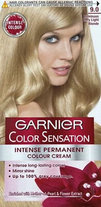 2x Garnier Colore Sensazione Colore Intenso Permanente Luminoso Molto Leggero Biondo 9.0 - Foto 1 di 1