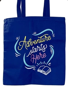 Adventure Starts Here Tote, Market Bag, Teacher Bag, Bag, Book Bag, Craft bag - Picture 1 of 2
