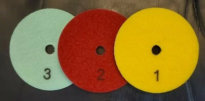 MACTOTEC 3-Step Diamond Polishing Pads Quartz Engineered Stone Wet Polishing - FLEX
