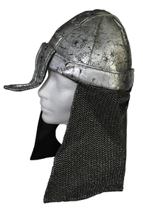 Tigerdoe Halloween Knight Helmet Metallic-Look Soft Poly Youth Or Small Adult - Picture 1 of 6