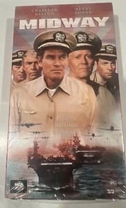 Midway VHS 1976, 1995 Charlton Heston Henry Fonda WW2 War Movie Sealed New - Picture 1 of 8