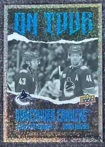 Quinn Hughes &  Elias Petterson #OT-26 2024-25 Upper Deck On Tour - Speckled - Bild 1 von 2