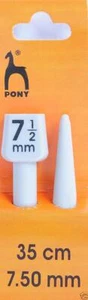 Pines de tejer clásicos Pony de un solo extremo 35 cm x 7,5 mm - Imagen 1 de 1