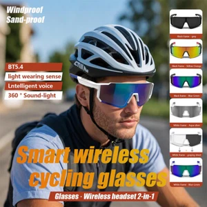Wireless Bluetooth Sunglasses Headset Telephone Cycling Eyewear Stereo Sound - Picture 1 of 20