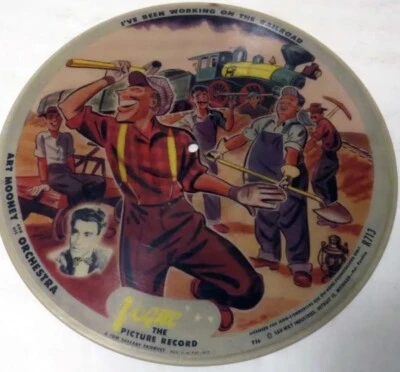 Vinyl 78 Picture record 10" Vogue Art Mooney I've Been Working On The Railroad - Image 1 of 2