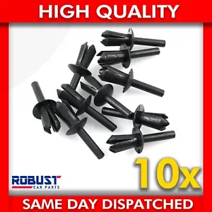 10X FOR BMW 5MM PLASTIC RIVET CLIPS TRIMS WHEEL ARCH LINER / LINING & MOUDINGS - Picture 1 of 8