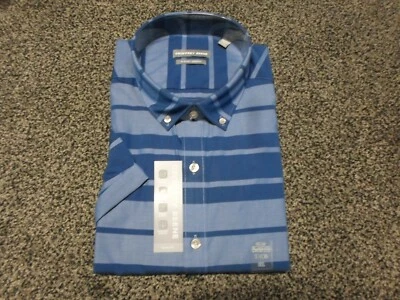 GEOFFREY BEENE SLIM Fit Men's Wrinkle Free SHORT SLEEVE 18- 18 1/2- 2XL NEW - Image 1 of 2