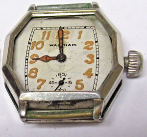 ANTIQUE WALTHAM 15 JEWELS  w/SWING OUT MOVEMENT WRIST WATCH FOR RESTORATION