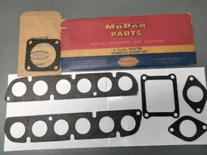 Mopar NOS Manifold Gasket Set 48-53 HD Trucks Model Codes R.T.V. w/Single Carb. - Picture 1 of 1