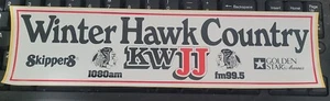 Pegatina de parachoques Portland Winter Hawks 1988 Skippers KWJJ Winter Hawk Country - Imagen 1 de 2