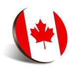 1 x Round 12cm Coaster - Canada Flag Map #9017