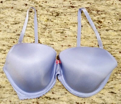 Betsey Johnson Bra 34DD Periwinkle Lightly Padded Underwire Pink Inner - Image 1 of 4