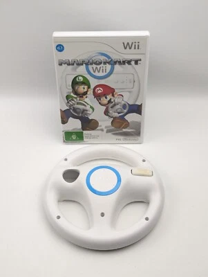 Mario Kart Wii Game Complete With Manual + Genuine Wheel for Nintendo Wii PAL  - Image 1 of 4