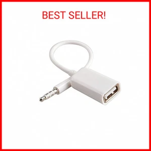 AUX to USB 3.5mm Male Aux Audio Jack Plug to USB 2.0 Female Converter Cable Cord - Picture 1 of 1