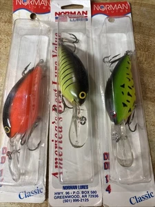 3 Norman Lures DD14 USA Made Old School Colors. - Picture 1 of 9