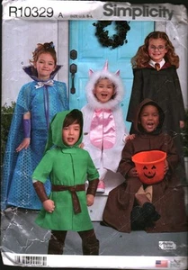 10329 Vintage Simplicity Muster Halloween Kostüm Mädchen Jungen Umhänge Einhorn FF - Bild 1 von 2