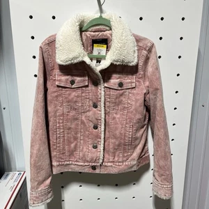 Chaqueta Sherpa Imitación Pana Algodón Mujer Lucky Brand Rosa Talla M NUEVA CON ETIQUETAS - Imagen 1 de 4