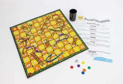 Snakes and Ladders Board Game Classic Traditional Family Kids Adults Games - Image 1 of 4