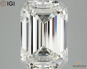 4.06 CT G Color CVD Lab Grown Diamond Emerald Shape VVS2 Clarity IGI Certificate - Picture 1 of 9