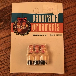 Vintage Plastic Miniature Choir Boys Hong Kong Diorama Panorama Doll House NEW - Picture 1 of 3