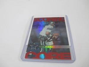 1999 Score Troy Aikman Dallas Cowboys " Great " Autographed Football Card - Picture 1 of 2