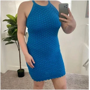 ⭐️ Ärmelloses Neckholder Häkel Strick Hippie Boho Bohemian Vaca Urlaub Midikleid - Bild 1 von 6