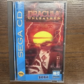 dracula unleashed sega cd cib W/reg Card Tested Authentic