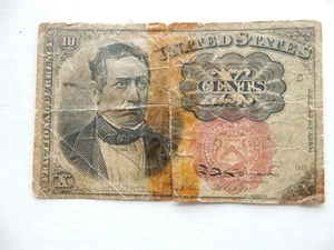 *ORIGINAL 1874 10 CENTS UNITED STATES FRACTIONAL CURRENCY W. MEREDITH #BB134 - Picture 1 of 6