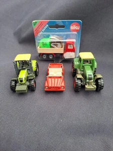 SIKU JOB LOT X4 0828 MERCEDES TRUCK, VW 181, 1008 CLAAS & 0858 FENDT TRACTORS - Picture 1 of 22