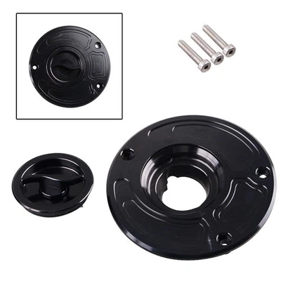 Billet Gas Fuel Tank Cap Black For Kawasaki Z1000 2003-2006 & ZZR1200 2002-2005 - Imagem 1 de 4