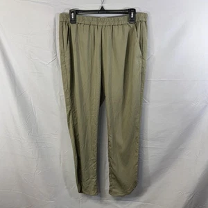 Marine Lagenlook Hose Damen Large olivgrün Gummibund Chino Tapered Freizeit - Bild 1 von 8